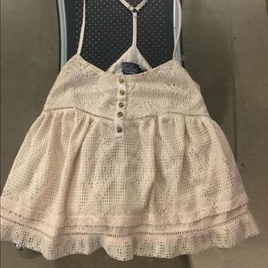 Cream white Lace Tank Top